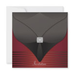 Black Red Contemporary Party invitations