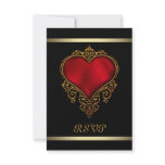 Black Red Heart Wedding