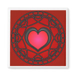 Black/Red Hearts & Swirls Magnet