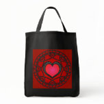 Black/Red Hearts & Swirls Tote bag