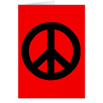 Black & Red Peace Sign