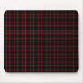 Black Red Plaid Mouse Pad