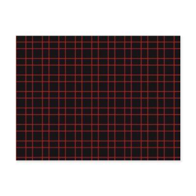 Black Red Plaid Post Cards by christigmc
