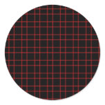 Black Red Plaid Sticker