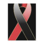 Black & Red Ribbon Awareness Postcard