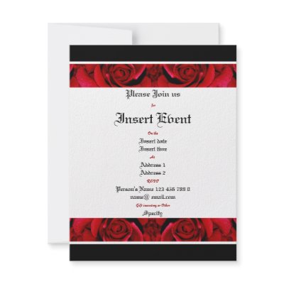 Black red rose elegant party by Florals