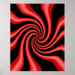Black & Red Swirl posters