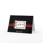 Black & Red Wedding Thank you card