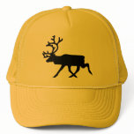Black Reindeer Silhouette hats