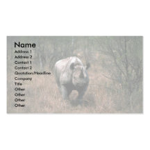 Black Rhino Business Card Template