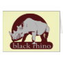 black rhino greeting card