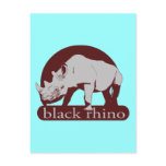 black rhino postcard