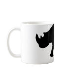 black rhino rhinoceros  illustration mugs
