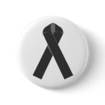 Black Ribbon Products and Apparel Pinback Buttons