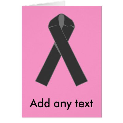 Black Ribbon Products and Apparel Card by AwarenessRibbons