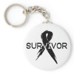 Black Ribbon Survivor Keychain