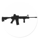 Black Rifle AR-15 from Phil's Art Online Round Stickers