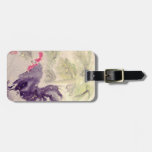 Black Rooster Chinese Art Luggage Tag