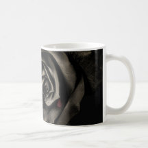 Black rose coffee mugs