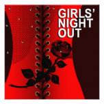Black Rose Corset Girls Night Out | red Personalized Invite