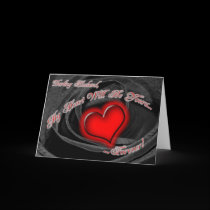 Black Rose Husband Valentines Card