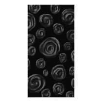 Black Rose Pattern Design. Personalized Photo Card