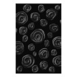 Black Rose Pattern Design. Stationery Design