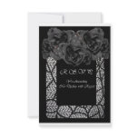 Black Rose RSVP Card invitations