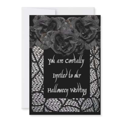 Black Rose Wedding Invitations by WhiteOak50