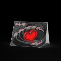 Black Rose Wife Valentines Card