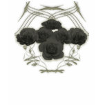 Black Roses & Tribal Pattern: White T-Shirt