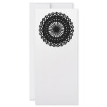 Black Round Lace Style Pattern. Custom Rack Cards