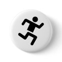 black runner athletics sprinter run buttons