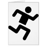 black runner athletics sprinter run card