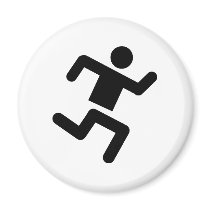 black runner athletics sprinter run refrigerator magnets