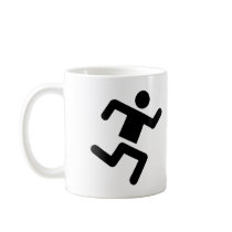 black runner athletics sprinter run coffee mugs