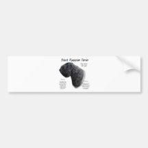 Black Russian Terrier History Design Bumper Sticker