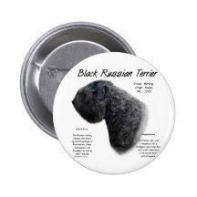 Black Russian Terrier History Design Button