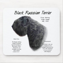 Black Russian Terrier History Design Mousepad