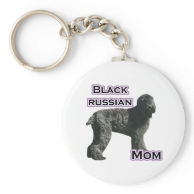 Black Russian Terrier Mum 4  - Keychain by GreyWolfCreation