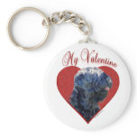 Black Russian Terrier My Valentine - Keychain