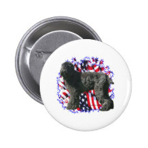 Black Russian Terrier Patriot Pinback Button