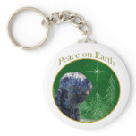 Black Russian Terrier Peace Key Chains