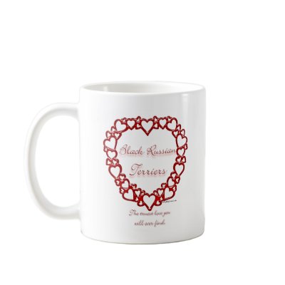 Black Russian Terrier True Love Coffee Mug by GreyWolfCreation