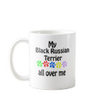 Black Russian Terrier Walks Design Coffee Mug