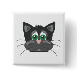 Black Sad Cat Pin