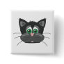 Black Sad Cat Pin