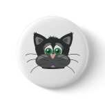 Black Sad Cat buttons