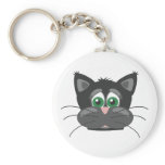 Black Sad Cat keychains