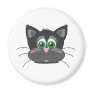 Black Sad Cat Magnets